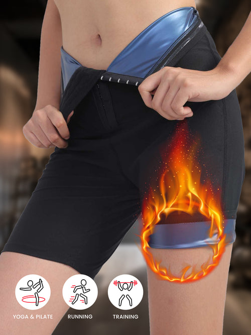 High Waisted Sauna Sweat Shorts for Women | Slimming Leggings