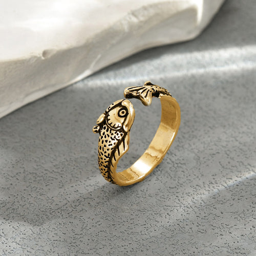 Vintage European American Women Finger Ring - Geometric Design