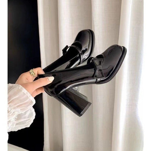 Versatile Retro Mary Jane Bow High Heels for Women