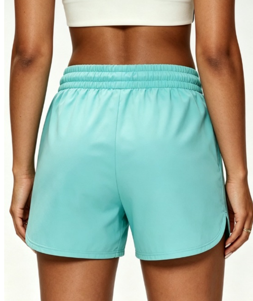 Women's Solid Color 4 Inch Casual Beach Shorts for Outdoor Activities