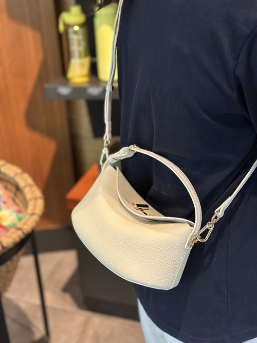 Litchi Grain Genuine Leather Crossbody Bag for Women