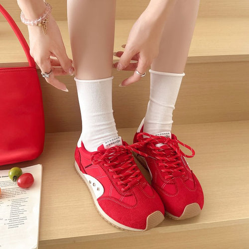 New Summer Women's German Trainer Sneakers - Lace-Up Platform