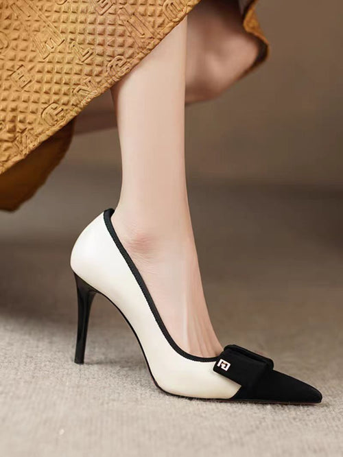 Elegant Women Stiletto Pointed Toe Pumps - French Style Heels