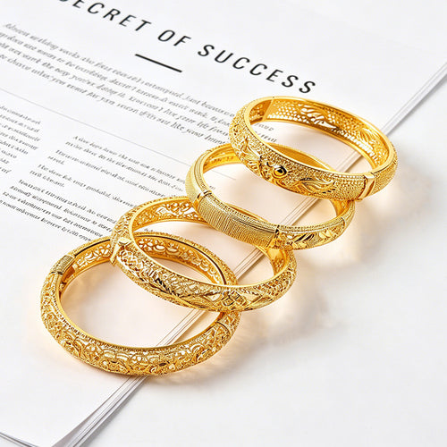 Cross-Border Gold-Plated Bracelet - Retro Four-Leaf Clasp