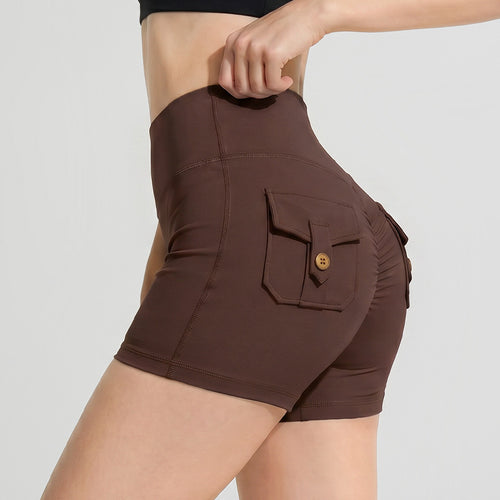 High-Elastic Yoga Shorts for Women - Peach Butt-Enhancing Style