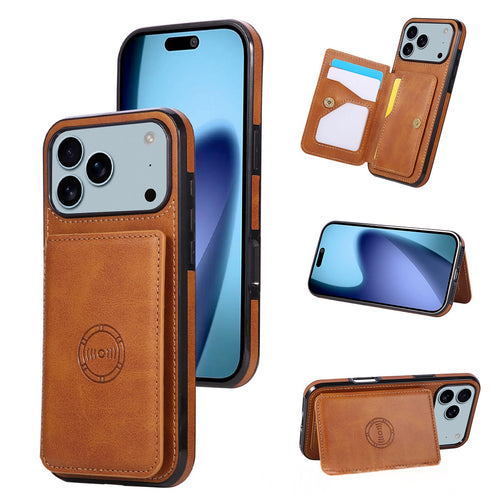 Magnetic Wallet-style Phone Leather Case with Card Slots