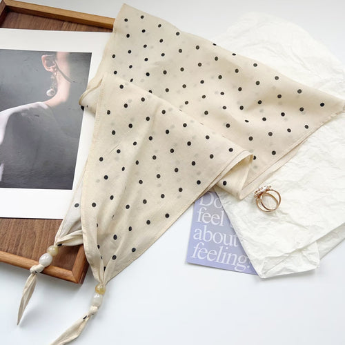 100% Cotton Korean-style Artistic Floral Headband & Scarf