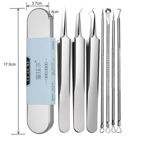 Pimple Removal Needle Set - Blackhead Tweezers Tool