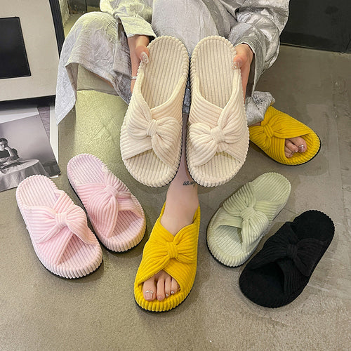 Womens Cross-strap Flat Slide Sandals with Yoga Strap