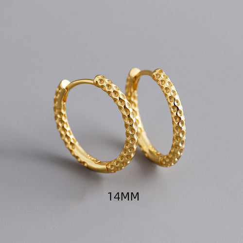 Circle and Polka-Dot High-End S925 Sterling Silver Ear Clips