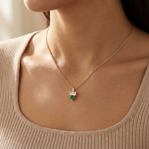 New Arrival December Beaded O-chain Gold-plated Necklace