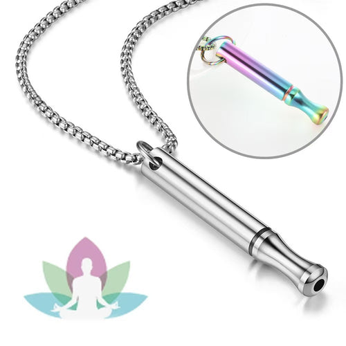 Stainless Steel Whistle Pendant Necklace in Gold