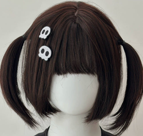 Subculture Skull Bang Clip - Cute Dark Hairpin for Stylish Looks
