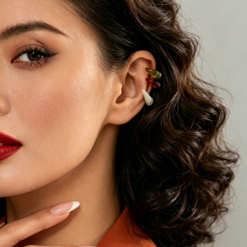 Womens Geometric C-Shaped Non-Pierced Ear Clips