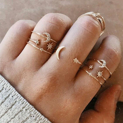 Creative Vintage Womens Knuckle Ring Set - Unique Style