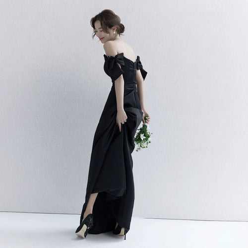 One-Shoulder Minimalist Vintage Satin Dress