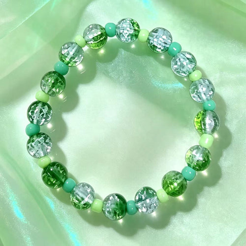 Summer 8mm Crystal Glass Bead Gradient Bracelet
