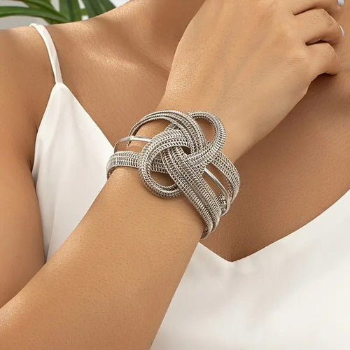 Womens Personalized Fashionable Mesh Bracelet with Wire Wrapping