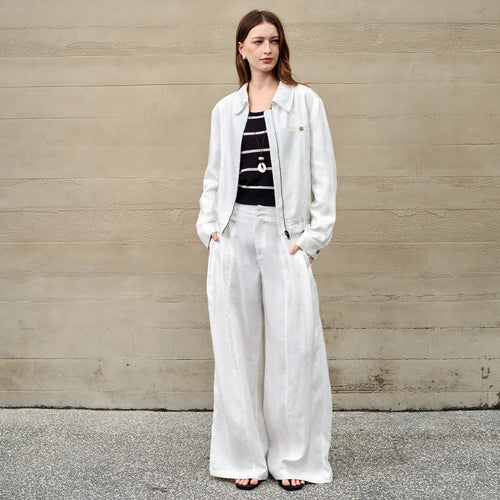 Womens Springsummer Three-dimensional Tailoring Relaxed Long Pants