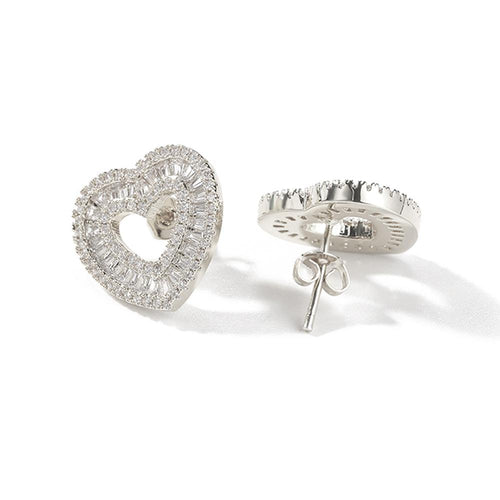 Simple and Stylish Heart-shaped Stud Earrings for Women
