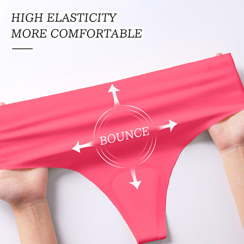 Plus-size Ice-silk Seamless Women's Sports Yoga Panties