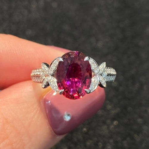 Womens Red Casual Butterfly Ring - Unique Statement Ring