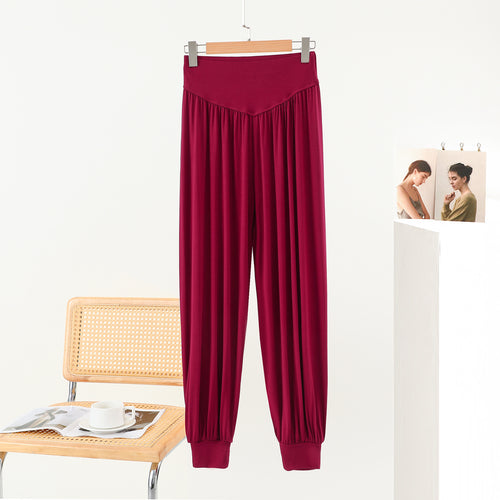 Modal High-waisted Bloomers Wide-leg Pants for Comfort