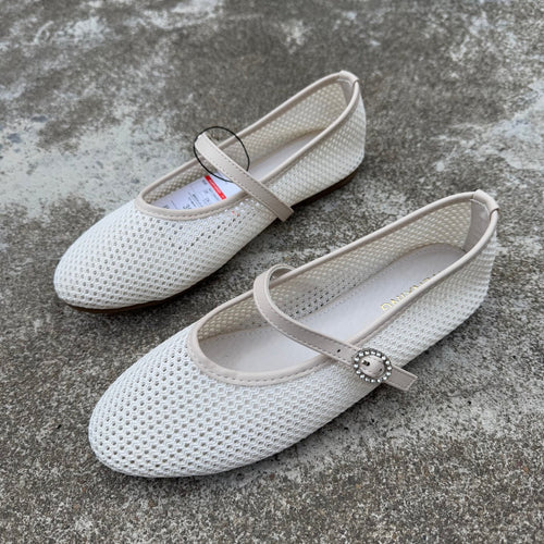 Womens Mesh Cutout Mary Jane Shoes - Stylish and Comfortable