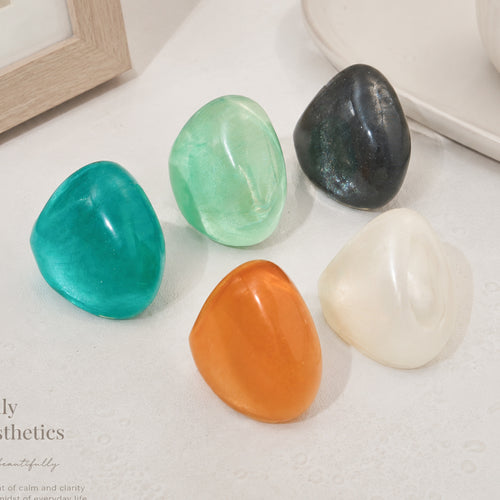 Zhang Oval Transparent Resin Ring for Unique Style