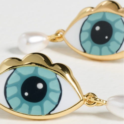 Stainless Steel Blue-eyed Pearl Earrings for Every Occasion