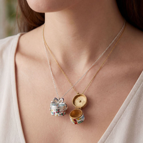 Retro Openable Gift Box Chain Necklace for Unique Gifts