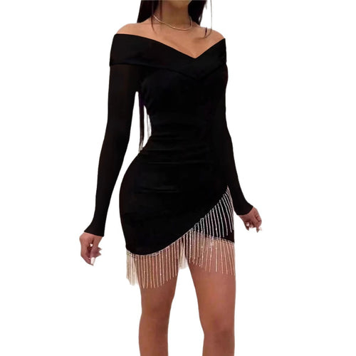 Womens Black Off Shoulder Dress for Effortless Style