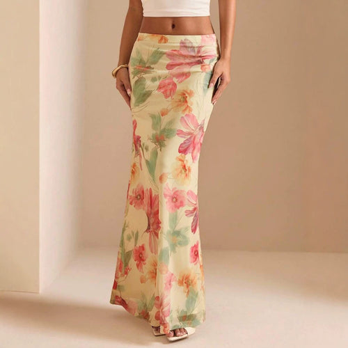 Elegant Cream-yellow Floral Mermaid Dress for Every Occasion