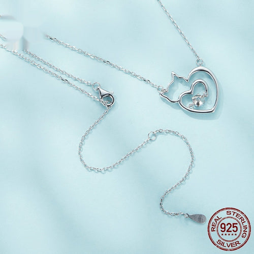 Cute Cat Lively Necklace Jewelry for Women