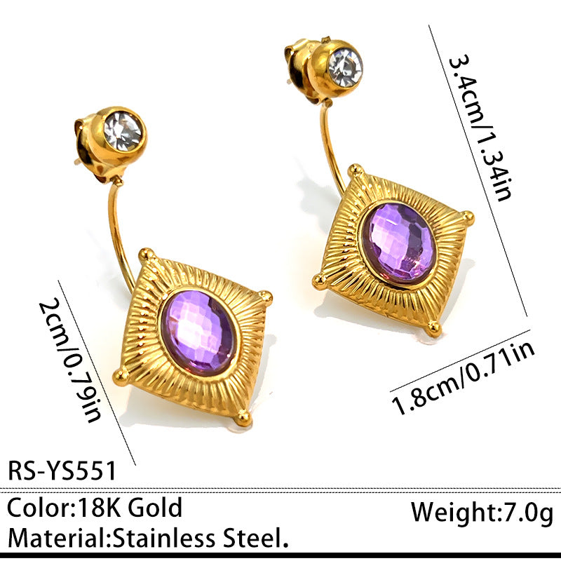 Retro Multi-style Stainless Steel Stud Earrings for Every Occasion