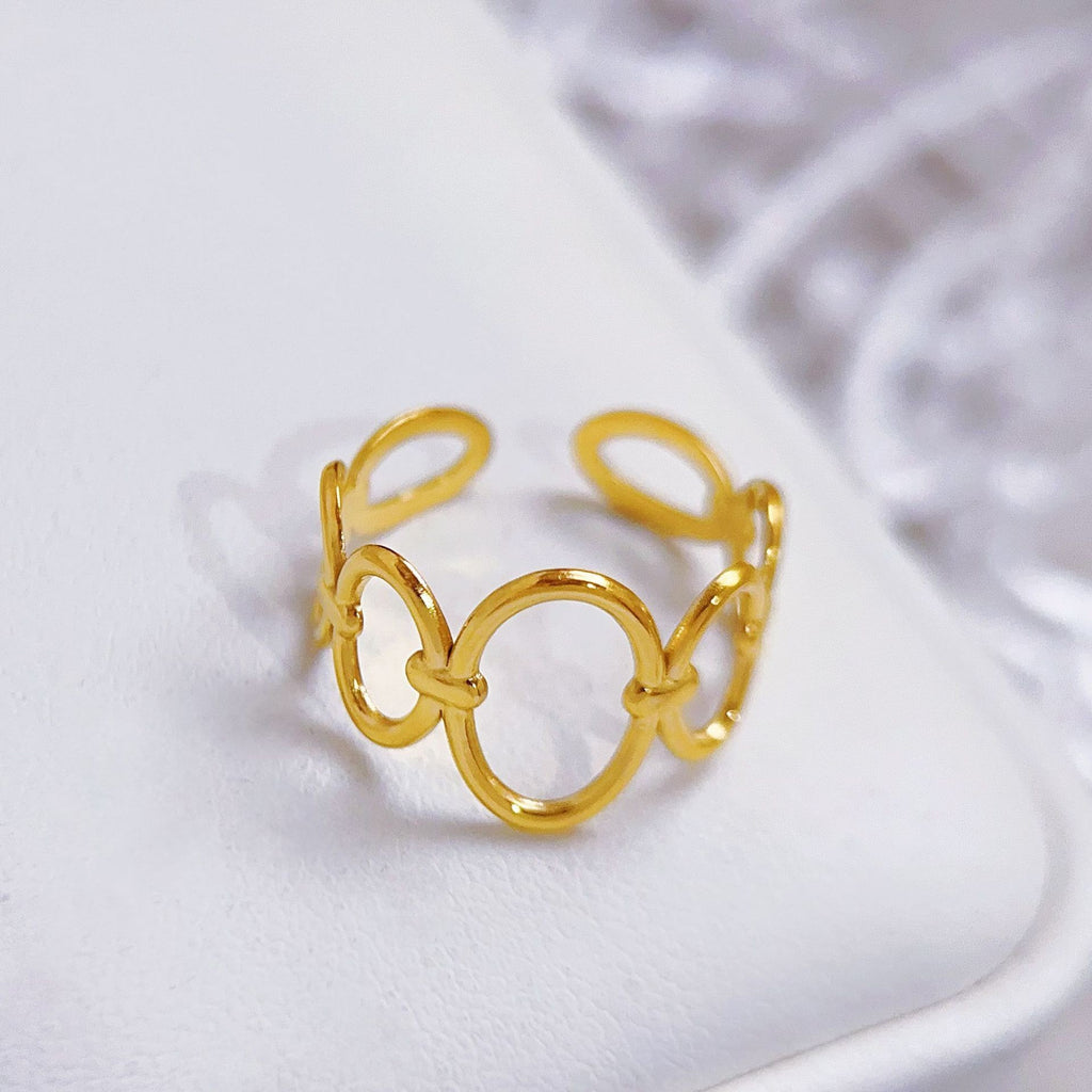 Stainless Steel Heart-shaped Ring for Women - Trendy Accessory