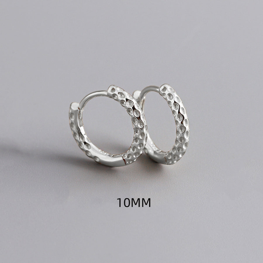 Circle and Polka-Dot High-End S925 Sterling Silver Ear Clips