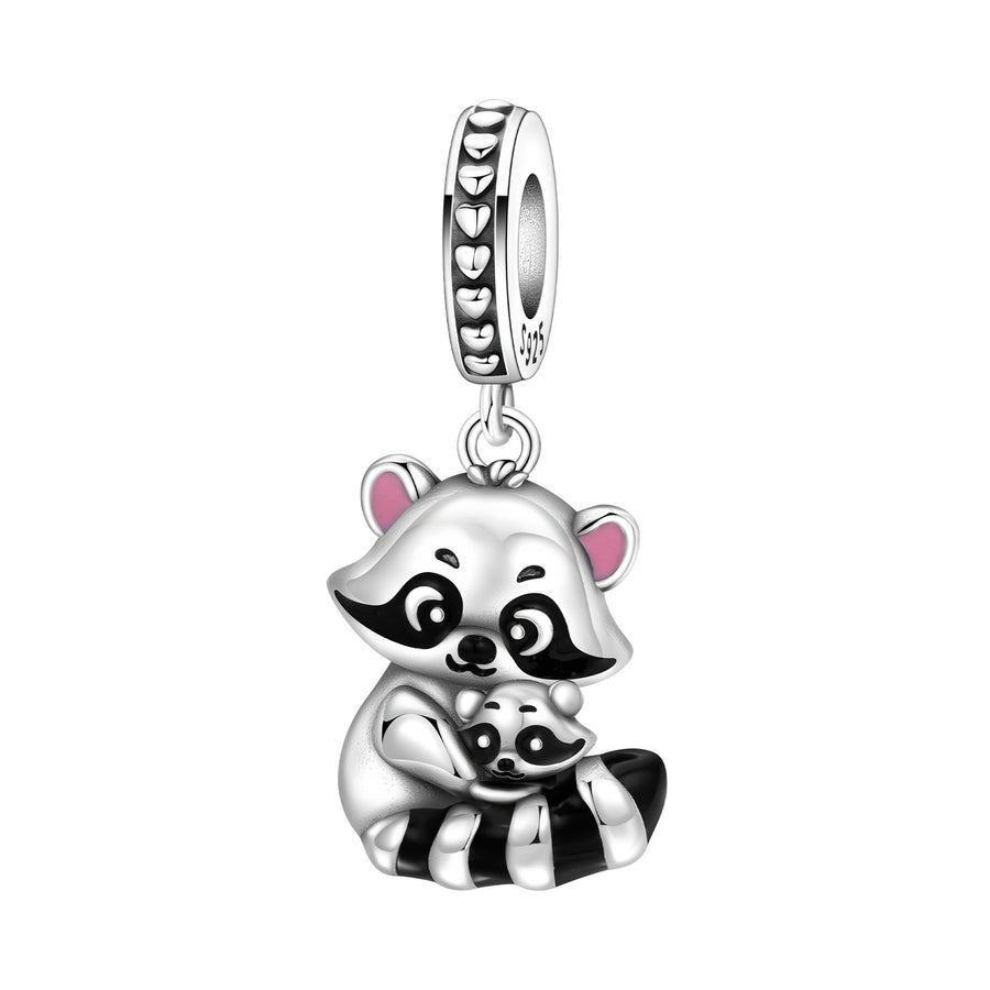 Cute Bamboo Panda DIY Copper Bead Pendant Necklace