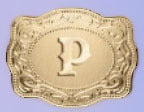 Stylish English Letter Belt Buckle Embossed Copper Necklace