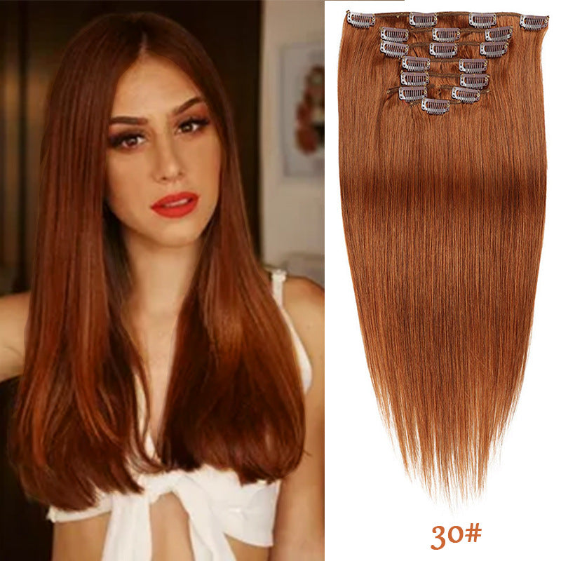 Clip-in Human Hair Extensions Two Piece Set - 14 Inches, 70g