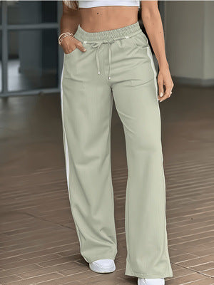 Seamed Draping Outerwear-style Floor-length Pants