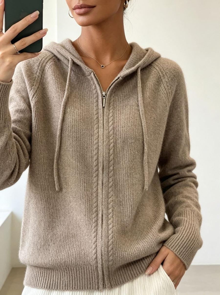Womens Faux-Wool Cardigan Loose-Fit Sweater Jacket
