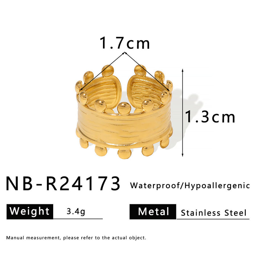 Womens Stainless Steel Geometric Line Ring - Chic and Stylish