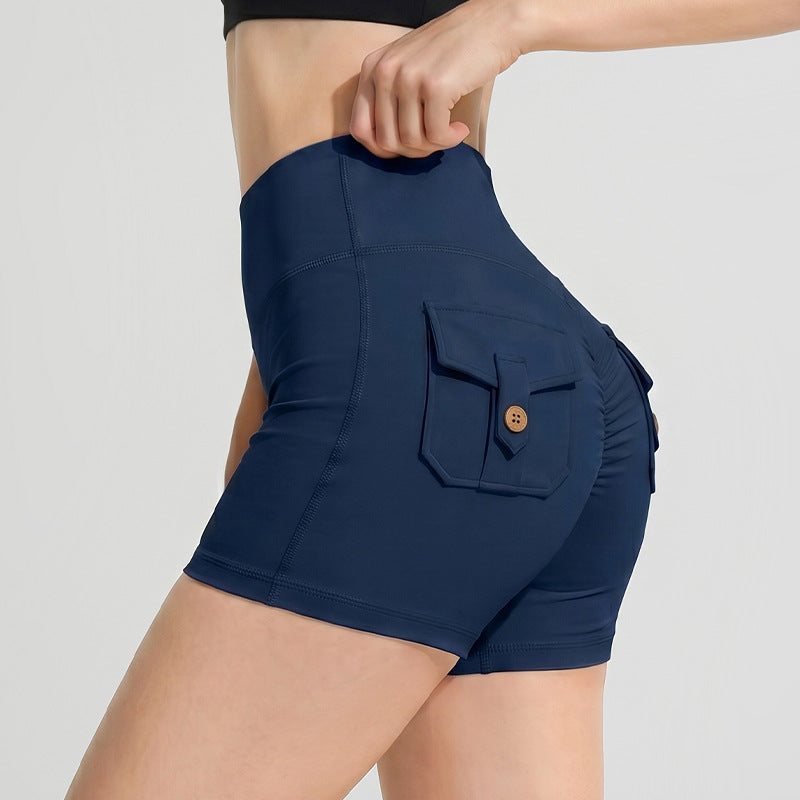 High-Elastic Yoga Shorts for Women - Peach Butt-Enhancing Style