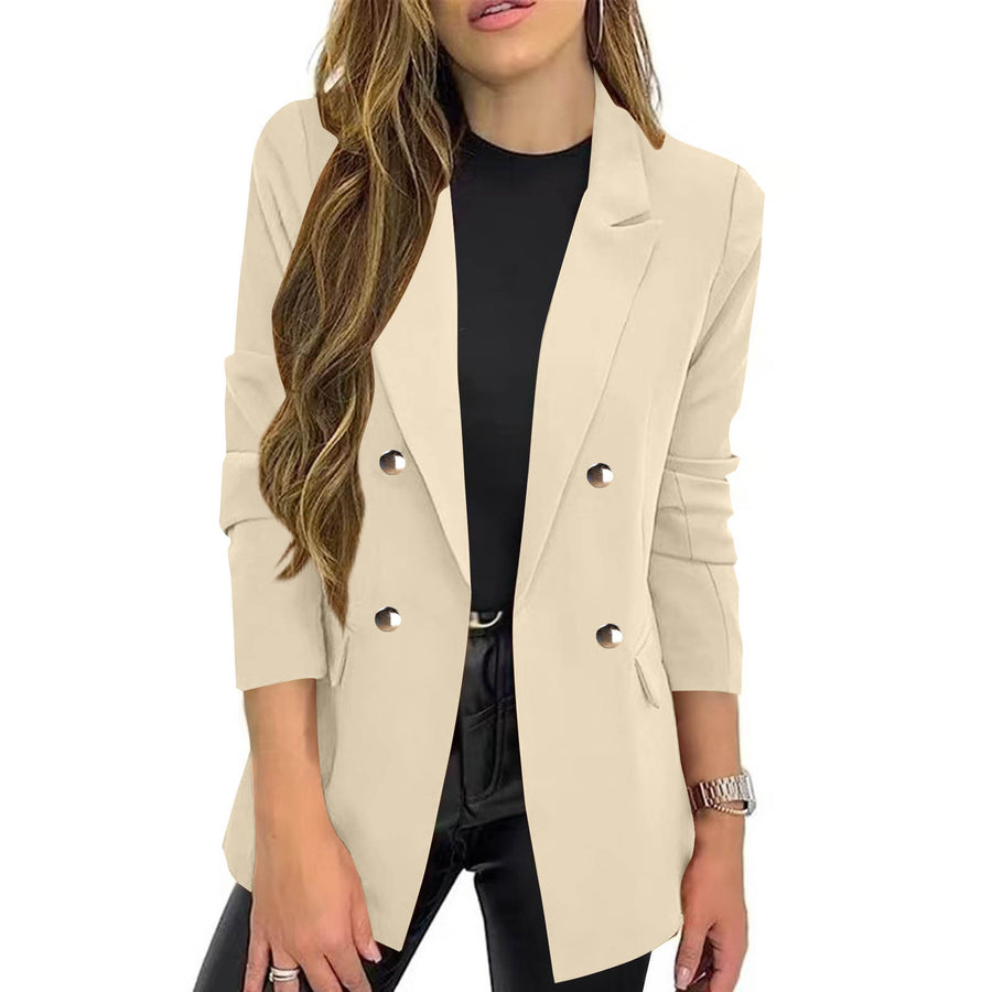 Turn-down Collar Slim-fit Blazer for Effortless Style