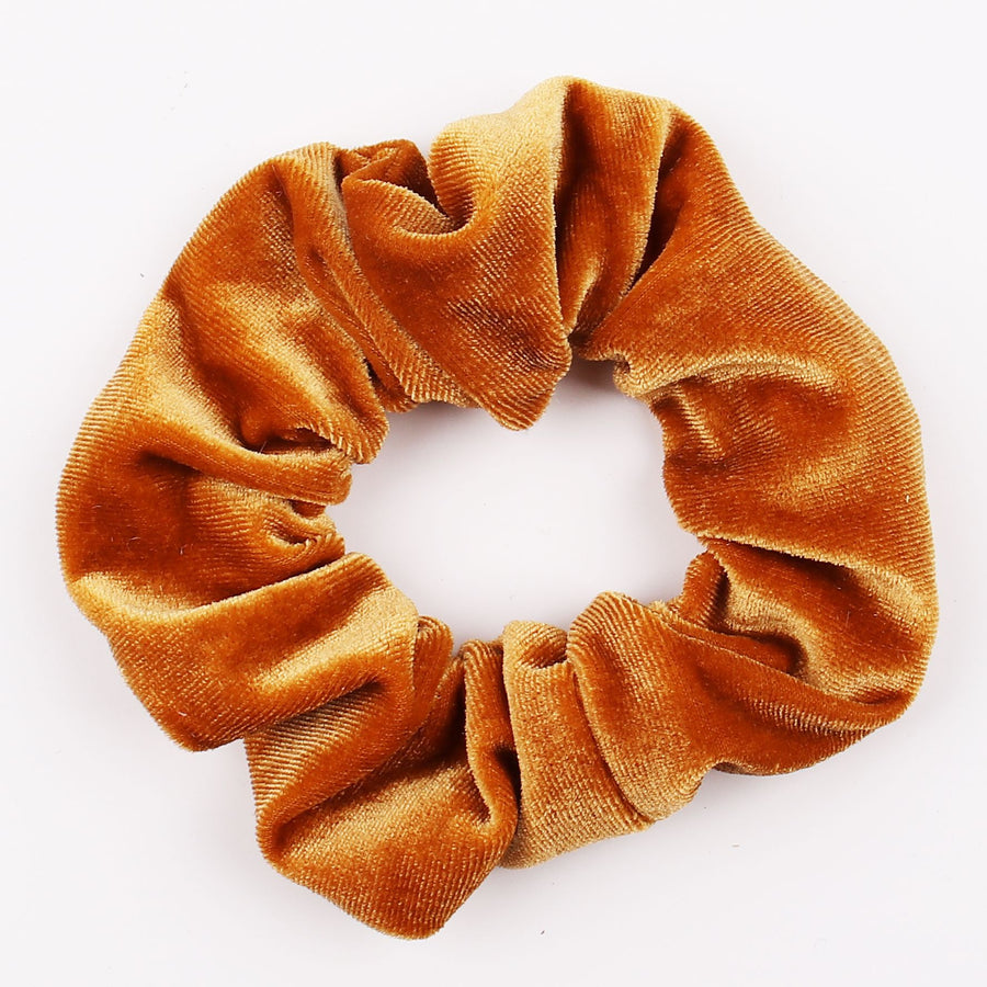 Velvet Tencel Pocket Wallet Hair Scrunchies - Retro Style