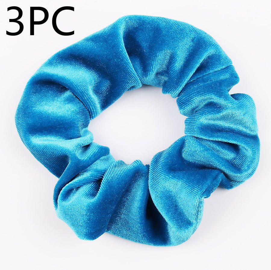 Fashion Velvet Tencel Pocket Wallet Hair Scrunchies