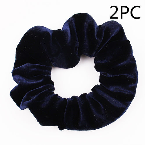 Fashion Velvet Tencel Pocket Wallet Hair Scrunchies
