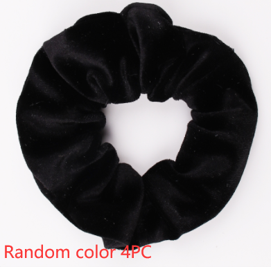 Velvet Tencel Pocket Wallet Hair Scrunchies - Retro Style