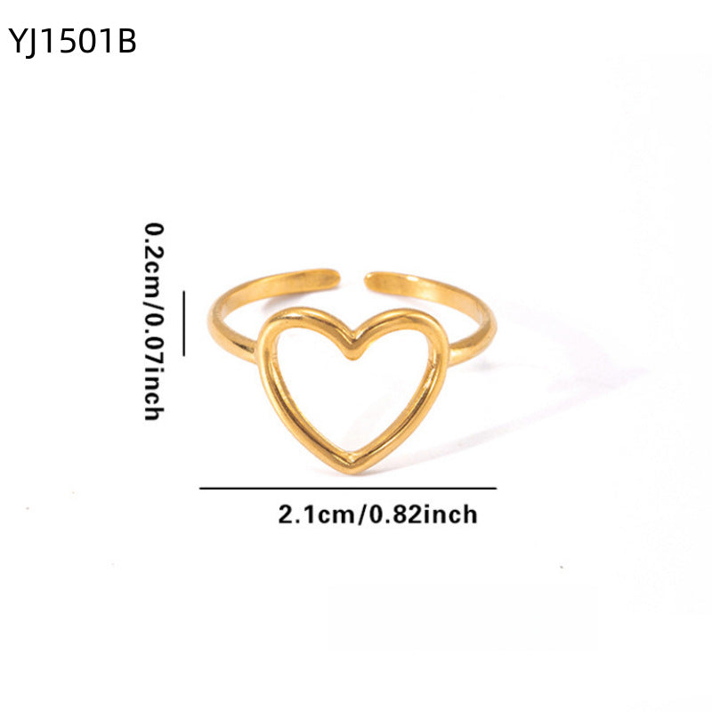 Irregular Geometric Stainless Steel Ring - Unique Style